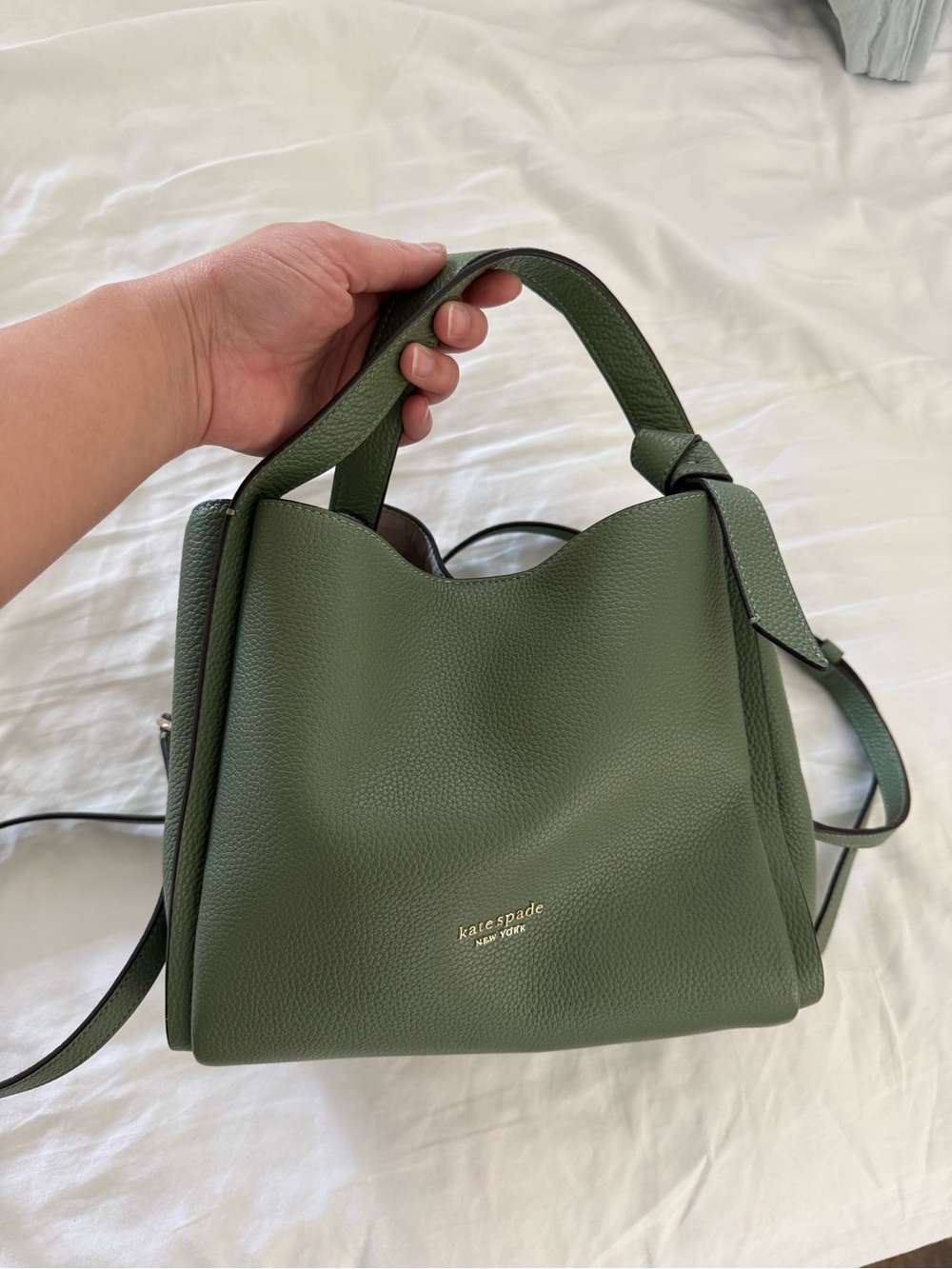 Kate Spade bucket bag in sage green